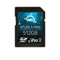 OWC SDXC Atlas S Pro 512GB UHS-II V90 290/275 MB/s'