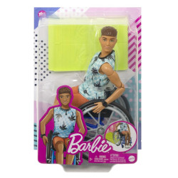 Barbie Ken Fashonistas Lalka na wózku Top w palmy HJT59'