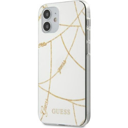 Guess Gold Chain do iPhone 12 Mini (biały)'
