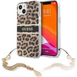 Guess Leopard Gold Chain do iPhone 13 Mini'