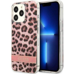 Guess Leopard Electro Stripe do iPhone 13 Pro Max (różowy)'