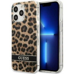 Guess Leopard Electro Stripe do iPhone 13 Pro Max (brązowy)'