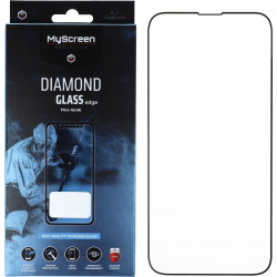MyScreen Protector - Szkło hartowane z klejem na całej powierzchni DIAMOND GLASS edge FULL GLUE (czarna ramka) do Apple iPhone 14 6.1"'