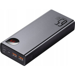 Baseus Power Bank Adaman Metal 20000mAh PD QC 3.0 65W 2 x USB + USB-C + micro USB czarny'