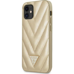Guess V Quilted do iPhone 12 mini (złoty)'