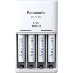 Ładowarka do akumulatorów Ni-MH Panasonic Eneloop BQ-CC51 + 4 x R03/AAA Eneloop 800mAh BK-4MCDE'