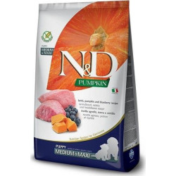 Farmina N&D Pumpkin sucha karma dla szczeniąt ras średnich i dużych z jagnięciną 2 5kg'