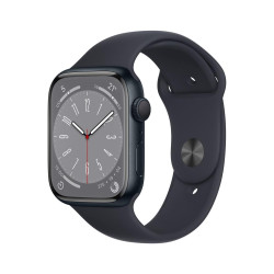 Apple Watch S8 GPS 45mm Midnight Aluminium Case with Midnight Sport Band'