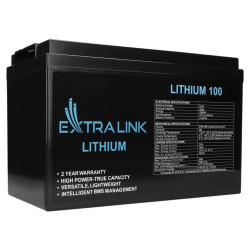 Extralink LiFePO4 100Ah | Akumulator | 12.8V, BMS'