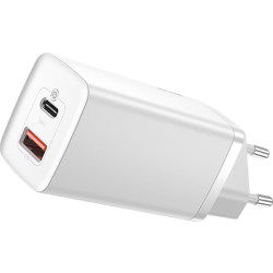 Baseus GaN2 Lite, USB + USB-C, 65W, EU (biała)'