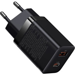 Baseus Super Si Pro Quick Charger USB + USB-C 30W (czarna)'