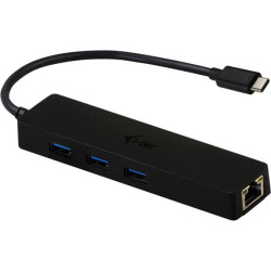 i-tec USB-C Slim HUB 3x USB 3.0 z Adapterem LAN Gigabit Ethernet RJ-45 10/100/1000 Mbps 16cm'