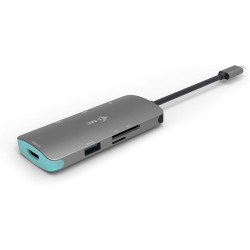 Replikator - i-tec USB-C Metal Nano Docking Station 1x HDMI 4K czytnik kart Power Delivery 60W kompatybilna z Thunderbolt 3 - Stacja dokująca'