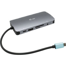 Replikator - i-tec USB-C Metal Nano Docking Station HDMI VGA LAN Audio Czytnik kart Power Delivery 100 W - Stacja dokująca'