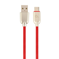 Kabel USB 2.0 - typ C (AM/CM) 1m oplot gumowy czerwony Gembird'