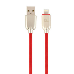 Kabel USB 2.0 (AM/8-pin lightning M) 2m oplot gumowy czerwony Gembird'