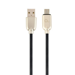 Kabel USB 2.0 (AM/microUSB M) 2m oplot gumowy czarny Gembird'