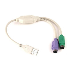 Przejściówka USB-PS/2 x2 Gembird UAPS12 (0,3 m)'