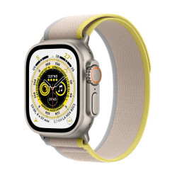 Apple Watch Ultra Cellular 49mm Titanium Case with Yellow/Beige Trail Loop S/M'