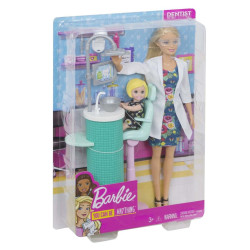 Barbie Kariera Lalka Dentystka z Pacjentką i Akcesoriami FXP16(DHB63)'