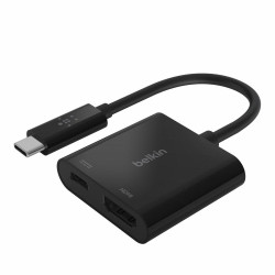 BELKIN ADAPTER USB-C TO HDMI + USB-C (60W PD) BLK'