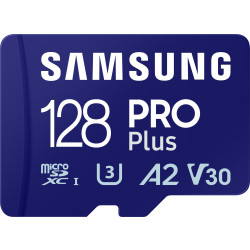 Samsung Pro PLUS microSDXC 128GB UHS-I U3 [Zapis 130MB/s Odczyt 180MB/s] wersja 2023'