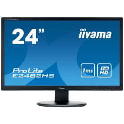 Monitor iiyama ProLite E2482HS-B1 (E2482HS-B1) 24" | TN | 1920 x 1080 | D-SUB | HDMI | DVI | Głośniki | VESA 100 x 100'