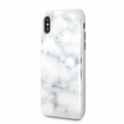 Guess Hardcase do iPhone X/XS biały/marble (GUHCPXHYMAWH)'