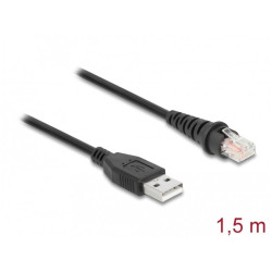 Delock kabel skanera kodów kreskowych RJ50-USB 1.5m czarny'