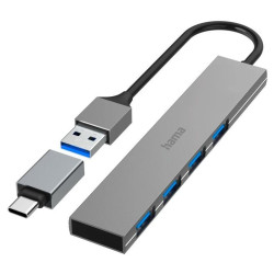 Hama Hub Premium USB 3.2 4 x USB-A, Ultra Slim'