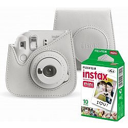 Aparat cyfrowy Fujifilm Instax Mini 9 biały + etui i wkład 1pack (70100141198)'