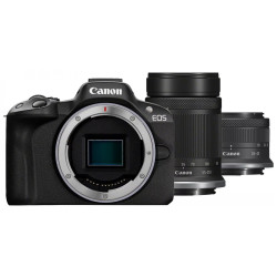 Aparat fotograficzny - Canon EOS R50 + RF-S 18-45mm IS STM + RF-S 55-210mm IS STM Czarny'