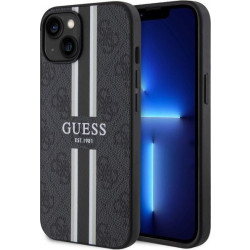 Guess 4G Printed Stripes MagSafe - Etui iPhone 14 Plus (Czarny)'
