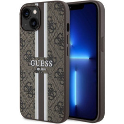 Guess 4G Printed Stripes MagSafe - Etui iPhone 14 Plus (Brązowy)'