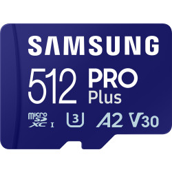 Samsung Pro PLUS microSDXC 512GB UHS-I U3 [Zapis 130MB/s Odczyt 180MB/s] wersja 2023'