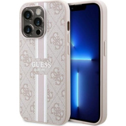 Guess 4G Printed Stripes MagSafe - Etui iPhone 14 Pro (Różowy)'
