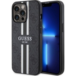 Guess 4G Printed Stripes MagSafe - Etui iPhone 13 Pro (Czarny)'