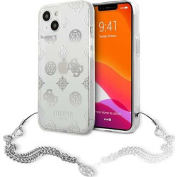 Guess Peony Chain Handle - Etui iPhone 13 mini (srebrny)'