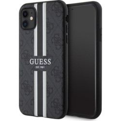 Guess 4G Printed Stripes MagSafe - Etui iPhone 11 (Czarny)'