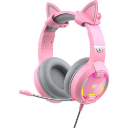 Słuchawki - Havit GAMENOTE H2233D RGB różowy'