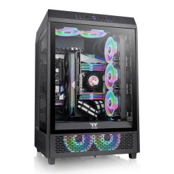 THERMALTAKE THE TOWER 500 TEMPERED GLASS*3 120MM*2 - BLACK CA-1X1-00M1WN-00'