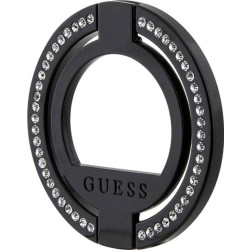 Uchwyt - Guess MagSafe Ring Stand Rhinestone z funkcją standu (Czarny)'