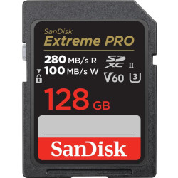 SanDisk SDXC 128GB Extreme Pro 280/100 MB/s V60 UHS-II'