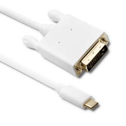 Qoltec Kabel USB 3.1 typ C męski/ DVI męski | 4K | Alternate mode | 1m'
