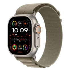 Apple Watch Ultra 2 GPS + Cellular, 49mm Titanium Case with Olive Alpine Loop - Medium'