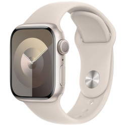 Apple Watch Series 9 GPS 41mm Starlight Aluminium Case with Starlight Sport Band - S/M'