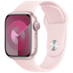 Apple Watch Series 9 GPS 41mm Pink Aluminium Case with Light Pink Sport Band - S/M'