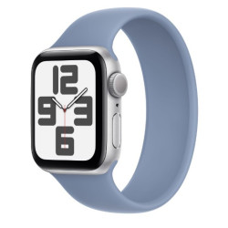 Apple Watch SE GPS 40mm Silver Aluminium Case with Winter Blue Sport Loop'