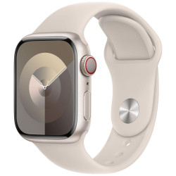 Apple Watch Series 9 GPS + Cellular 41mm Starlight Aluminium Case with Starlight Sport Band - S/M'