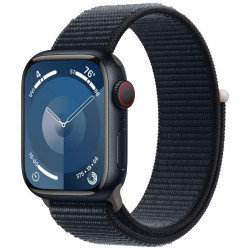 Apple Watch Series 9 GPS + Cellular 45mm Midnight Aluminium Case with Midnight Sport Loop'